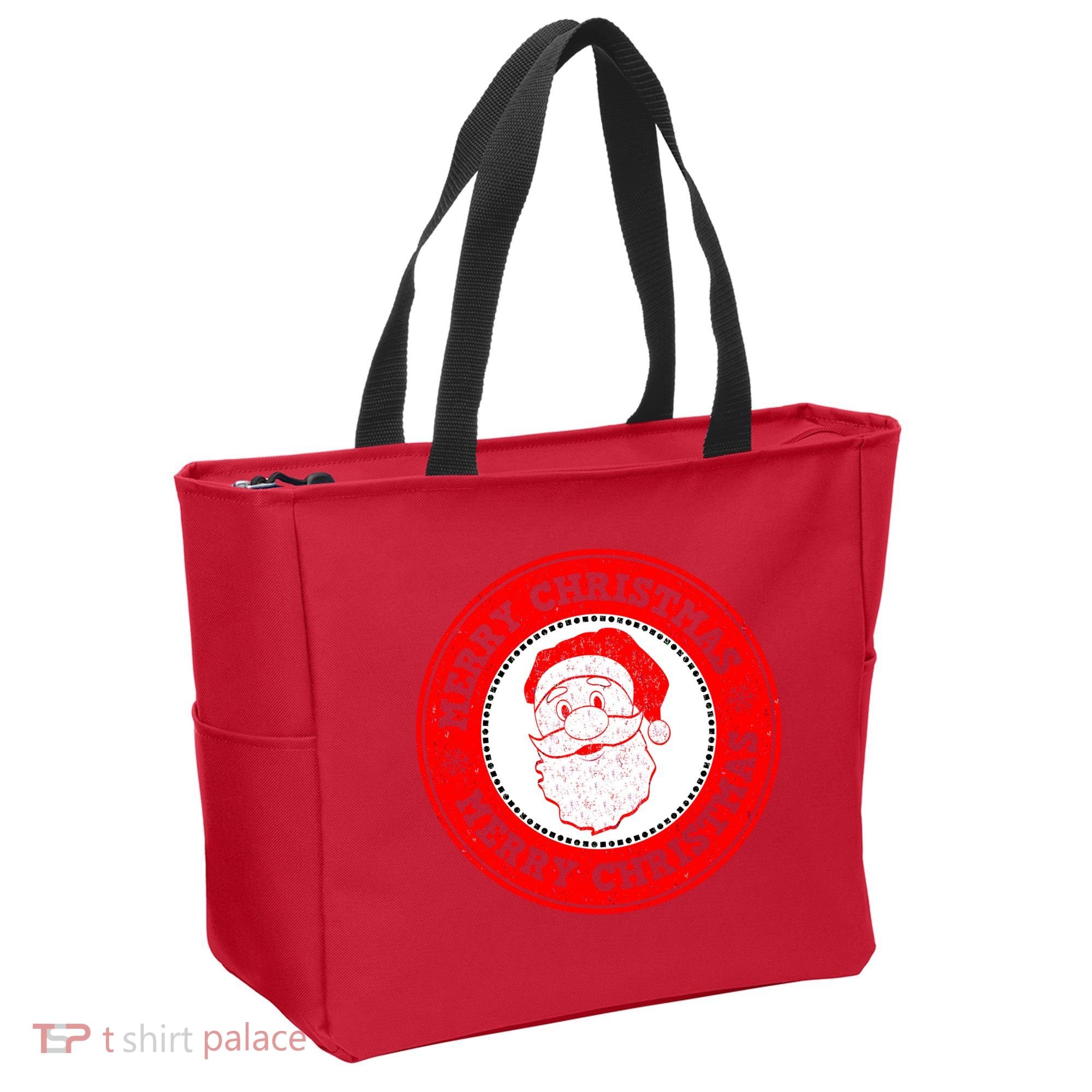 Merry Christmas Santa Claus Distressed Stamp of Approval Tote Bag