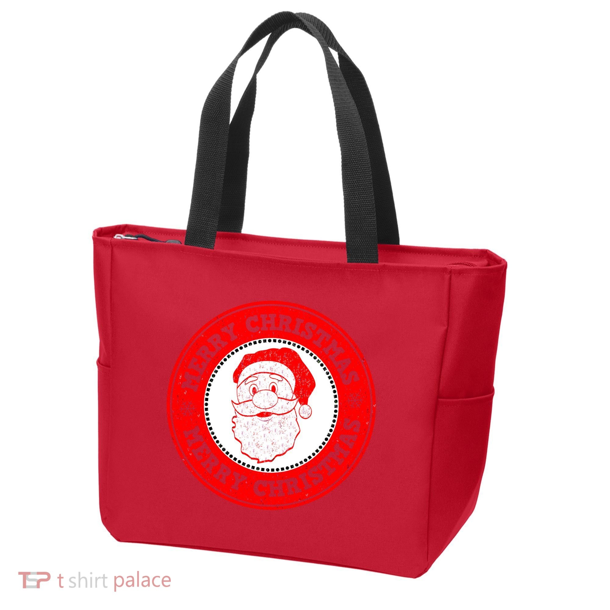 Merry Christmas Santa Claus Distressed Stamp of Approval Tote Bag