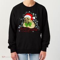Merry Christmas Santa Pug Women's Sweatshirt thumb 0