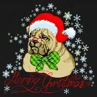 Merry Christmas Santa Pug Doggie Tank thumb 4
