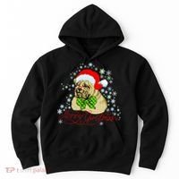 Merry Christmas Santa Pug Hoodie thumb 0