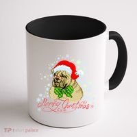 Merry Christmas Santa Pug Coffee Mug thumb 1