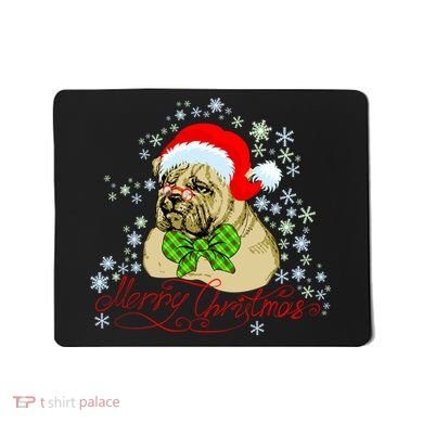 Merry Christmas Santa Pug Mousepad