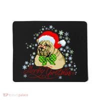 Merry Christmas Santa Pug Mousepad thumb 0