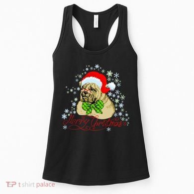 Merry Christmas Santa Pug Women's Tank Top