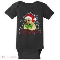 Merry Christmas Santa Pug Baby Bodysuit thumb 0