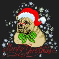 Merry Christmas Santa Pug Hat thumb 2