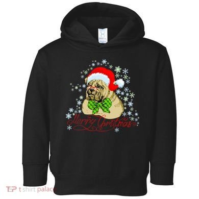Merry Christmas Santa Pug Toddler Hoodie