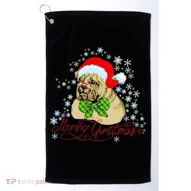 Merry Christmas Santa Pug Golf Towel
