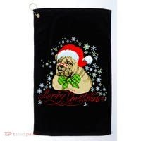 Merry Christmas Santa Pug Golf Towel thumb 0