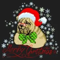 Merry Christmas Santa Pug Golf Towel thumb 3