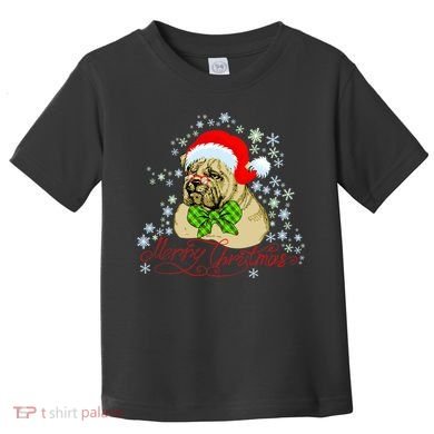 Merry Christmas Santa Pug Toddler T-Shirt