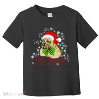 Merry Christmas Santa Pug Toddler T-Shirt thumb 0