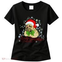 Merry Christmas Santa Pug Women's T-Shirt thumb 0