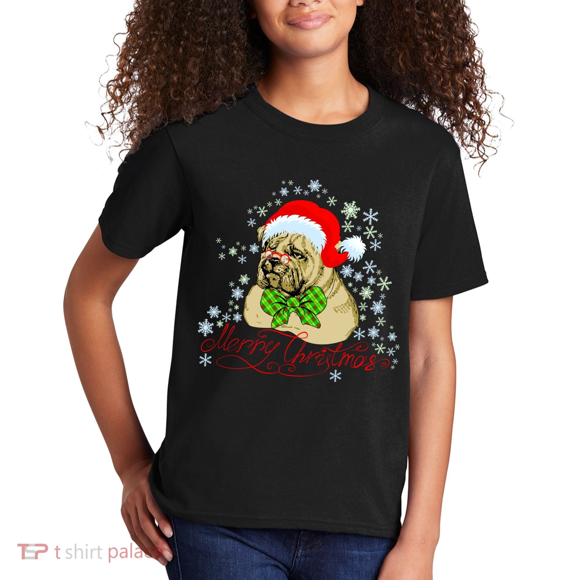 Merry Christmas Santa Pug Kids T-Shirt