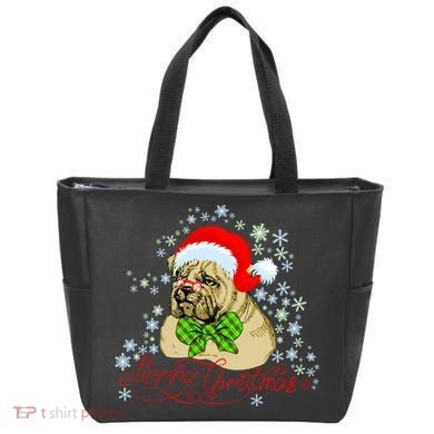 Merry Christmas Santa Pug Tote Bag