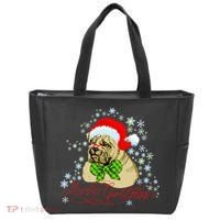 Merry Christmas Santa Pug Tote Bag thumb 0