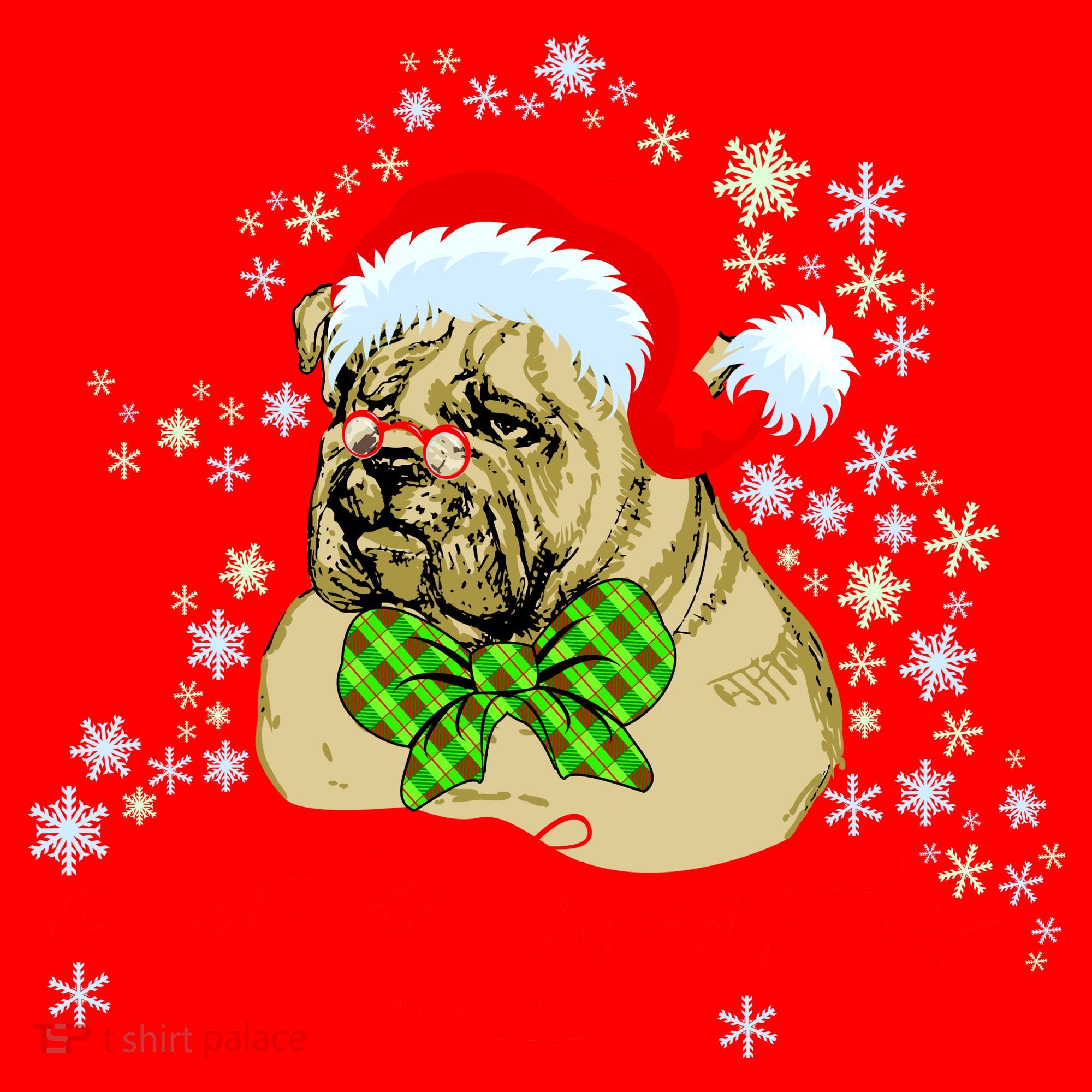 Merry Christmas Santa Pug Santa Hat