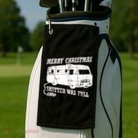 Merry Christmas Shitter Was Full Golf Towel thumb 2