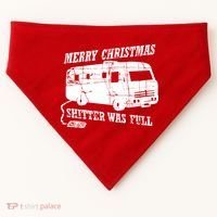 Merry Christmas Shitter Was Full USA-Made Doggie Bandana thumb 0
