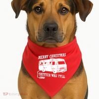 Merry Christmas Shitter Was Full USA-Made Doggie Bandana thumb 1