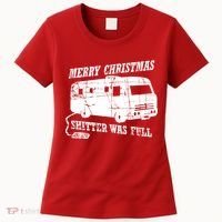 Merry Christmas Shitter Was Full Women's T-Shirt thumb 0