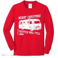 Merry Christmas Shitter Was Full Kids Long Sleeve Shirt thumb 0