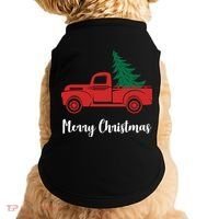 Merry Christmas Tree and Truck Doggie Tank thumb 0