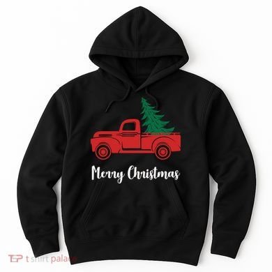 Merry Christmas Tree and Truck Hoodie