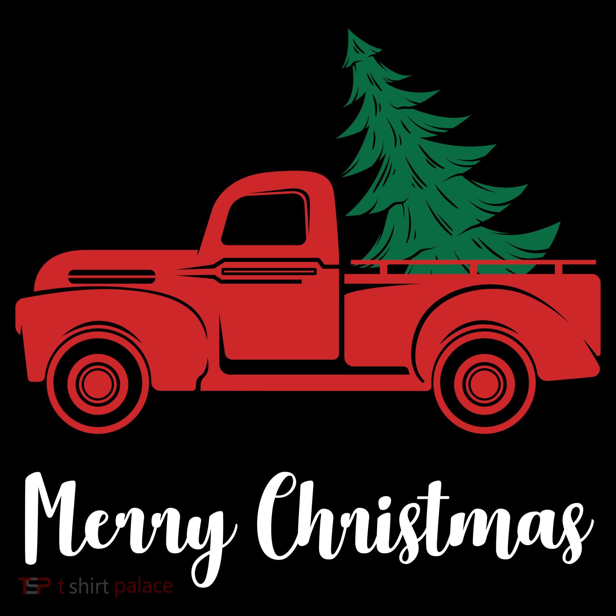 Merry Christmas Tree and Truck Apron