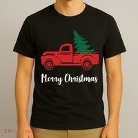 Merry Christmas Tree and Truck T-Shirt thumb 3