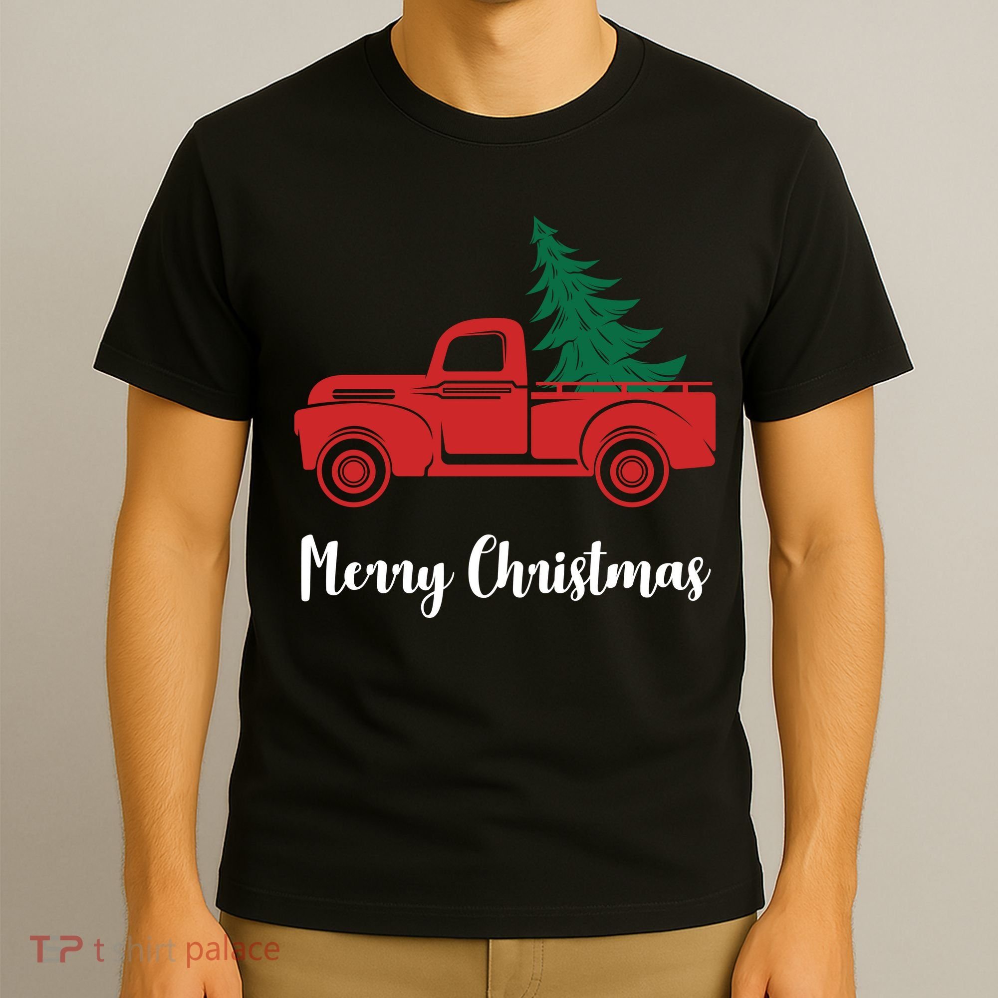 Merry Christmas Tree and Truck T-Shirt