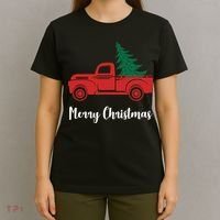 Merry Christmas Tree and Truck T-Shirt thumb 4