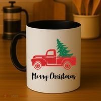 Merry Christmas Tree and Truck Coffee Mug thumb 4