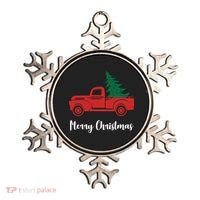 Merry Christmas Tree and Truck Ornament thumb 0