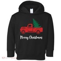 Merry Christmas Tree and Truck Toddler Hoodie thumb 0