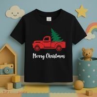 Merry Christmas Tree and Truck Toddler T-Shirt thumb 3