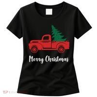 Merry Christmas Tree and Truck Women's T-Shirt thumb 0