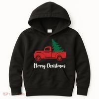 Merry Christmas Tree and Truck Kids Hoodie thumb 0