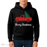 Merry Christmas Tree and Truck Kids Hoodie thumb 4
