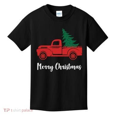 Merry Christmas Tree and Truck Kids T-Shirt