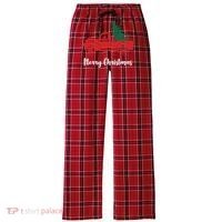Merry Christmas Tree and Truck Women's Flannel Plaid Pajama Pants thumb 0