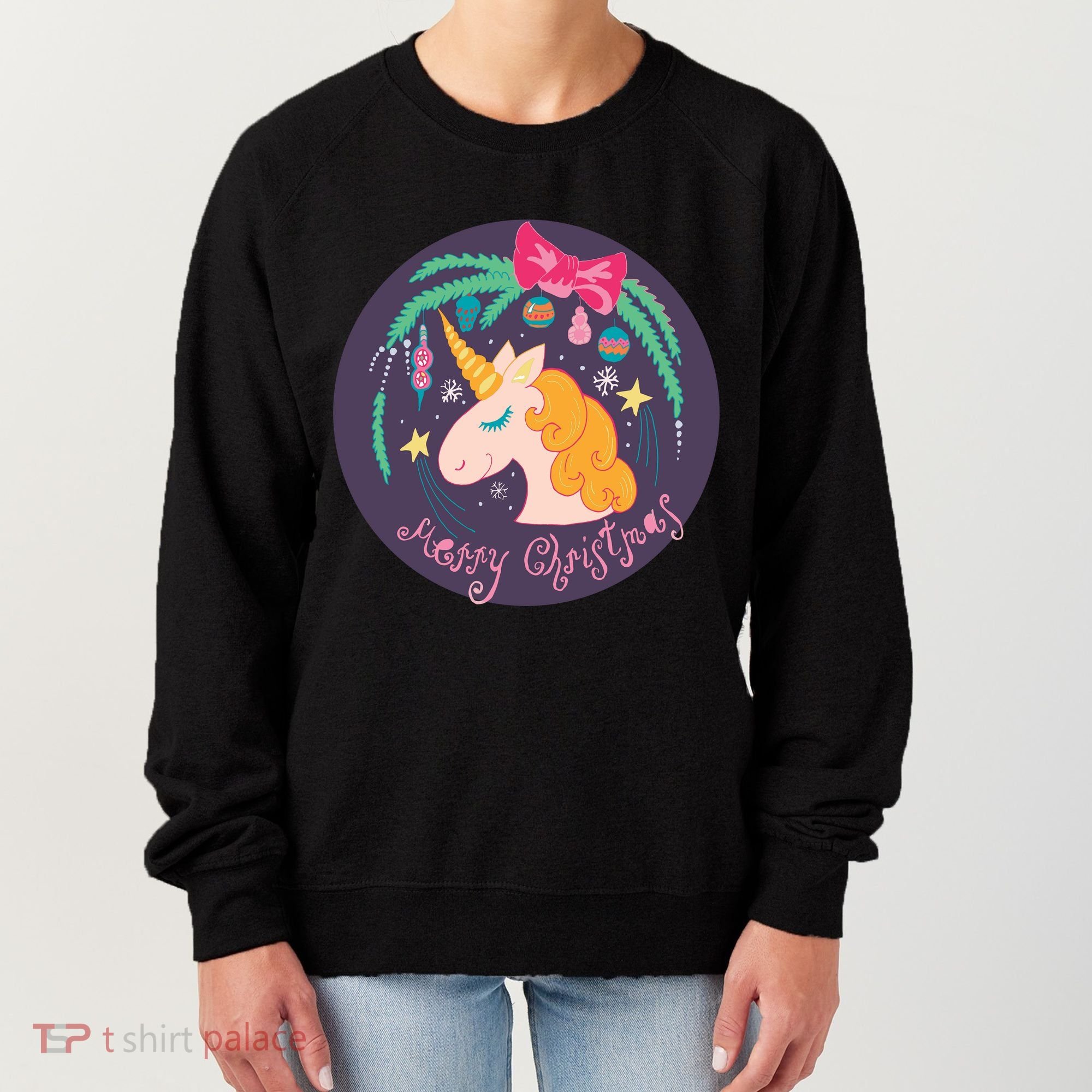 Merry Christmas Unicorn Women's Sweatshirt