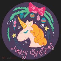 Merry Christmas Unicorn Women's Sweatshirt thumb 2