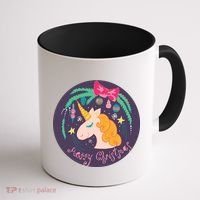 Merry Christmas Unicorn Coffee Mug thumb 1