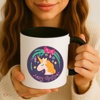 Merry Christmas Unicorn Coffee Mug thumb 3