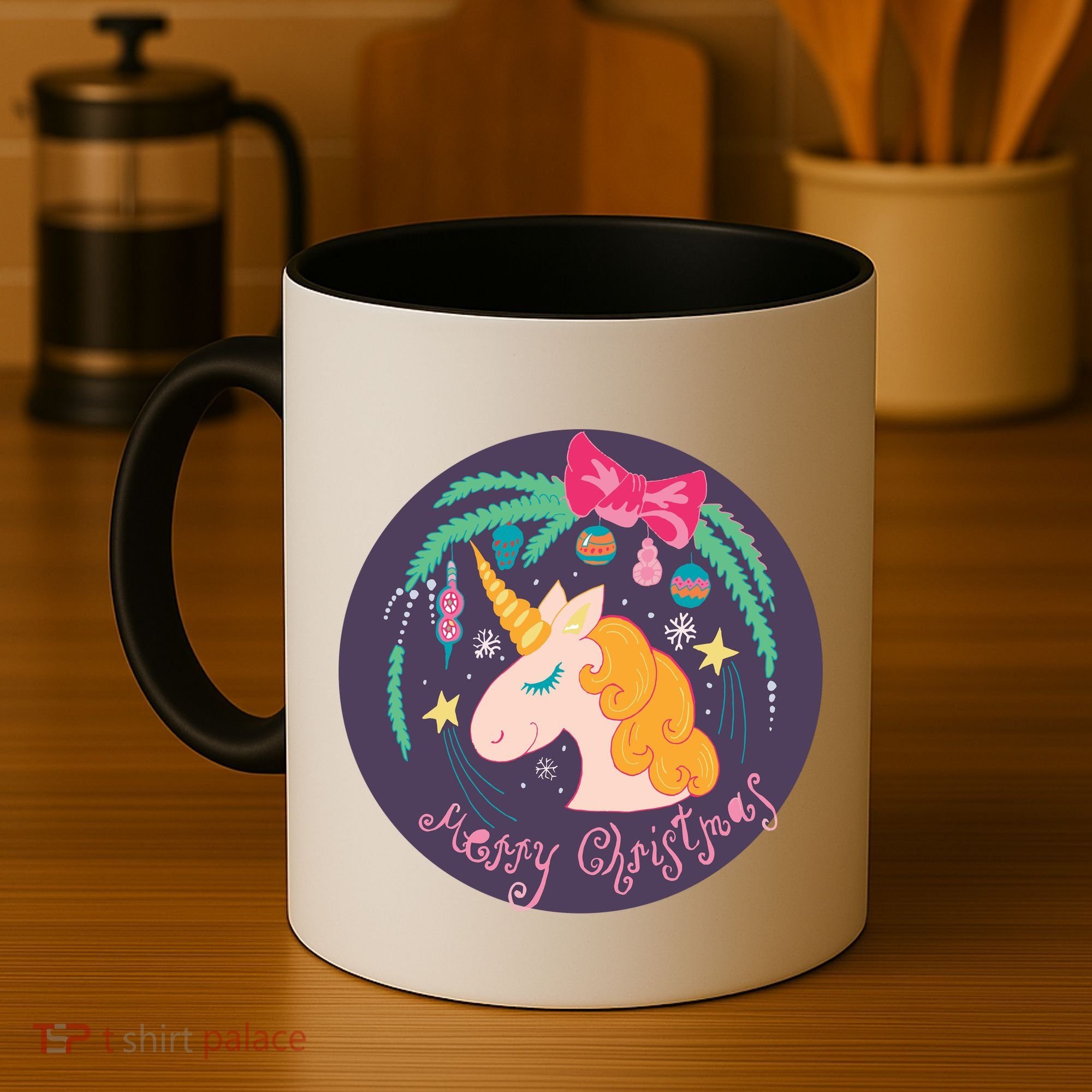 Merry Christmas Unicorn Coffee Mug