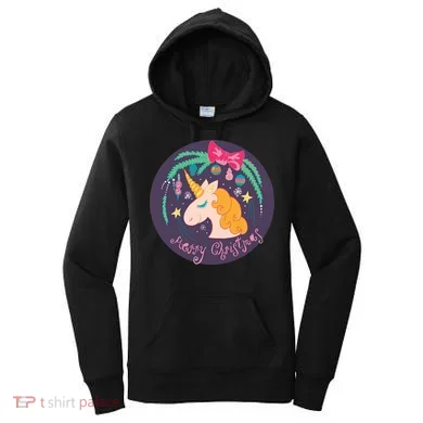 Merry Christmas Unicorn Women's Hoodie
