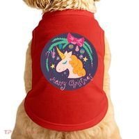 Merry Christmas Unicorn Doggie Tank thumb 0