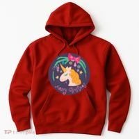 Merry Christmas Unicorn Hoodie thumb 0
